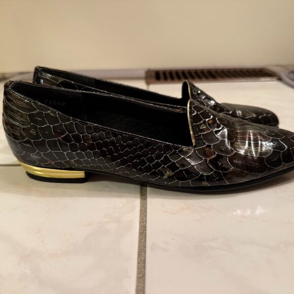 California Magdesians Black Leather Loafers US 5.5 - Picture 2 of 4